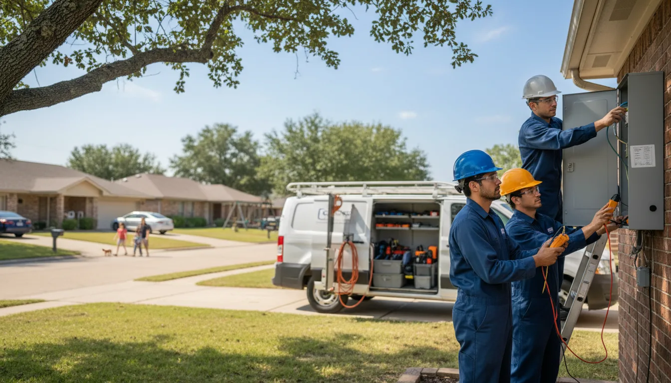 Certified electrician providing emergency electrical services in Mcneil, AR
